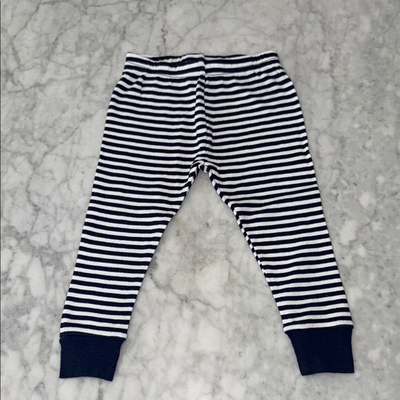 Carter’s Navy Pajama Set with Striped Pants 18M - Picture 4 of 5